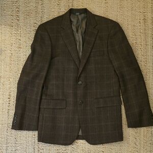 Pronto Uomo Dark Brown Checkered Sport Coat
